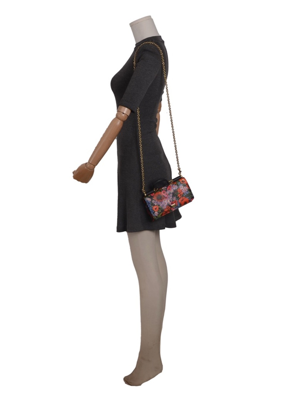 ♥️Dolce & Gabbana Small Floral Print Top-Handle Multicolor Women’s Bag♥️ - Picture 7 of 16